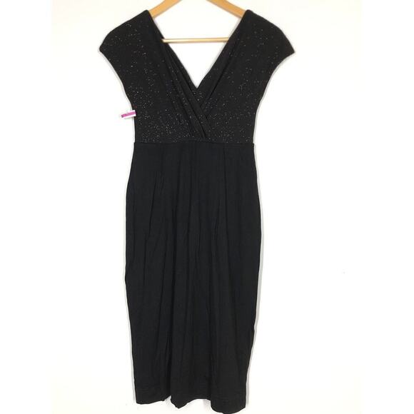 Tiffany Rose Bardot Maternity Dress Shimmer Bodice V-Neck Shift Night Sky 0 - Picture 4 of 8